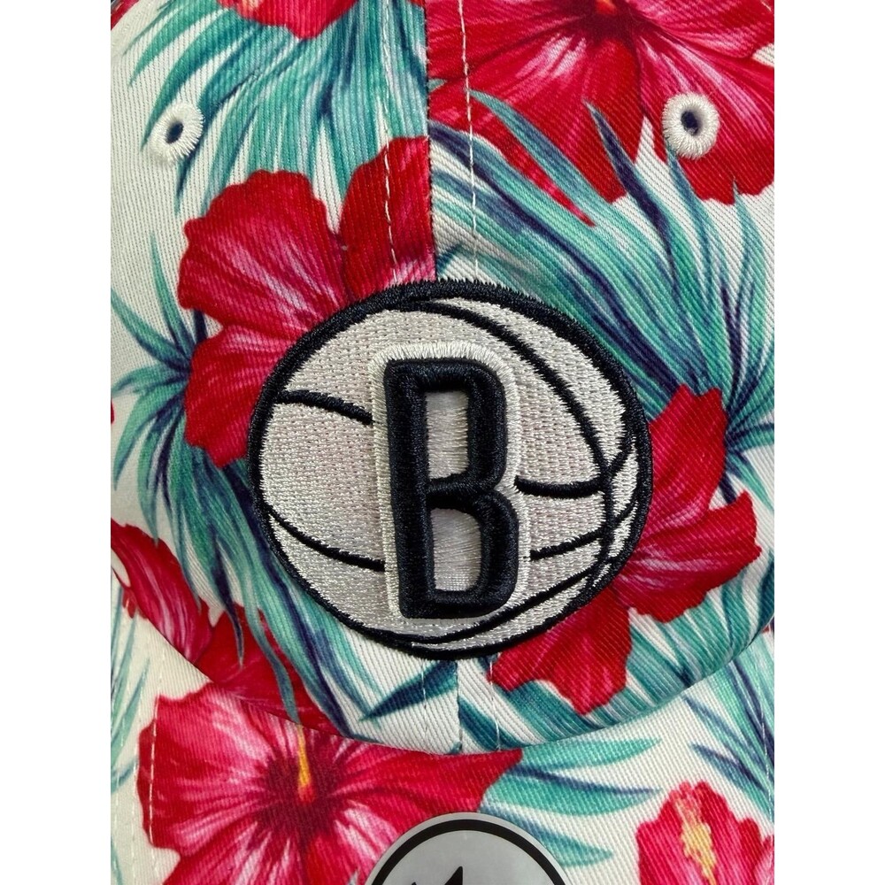 Brooklyn Nets 47 Brand Floral Sharon Women’s Clean Up Hat Adjustable NWT NBA Cap - Picture 3 of 8